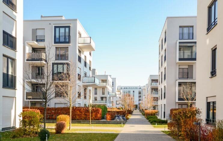 Modern residential area