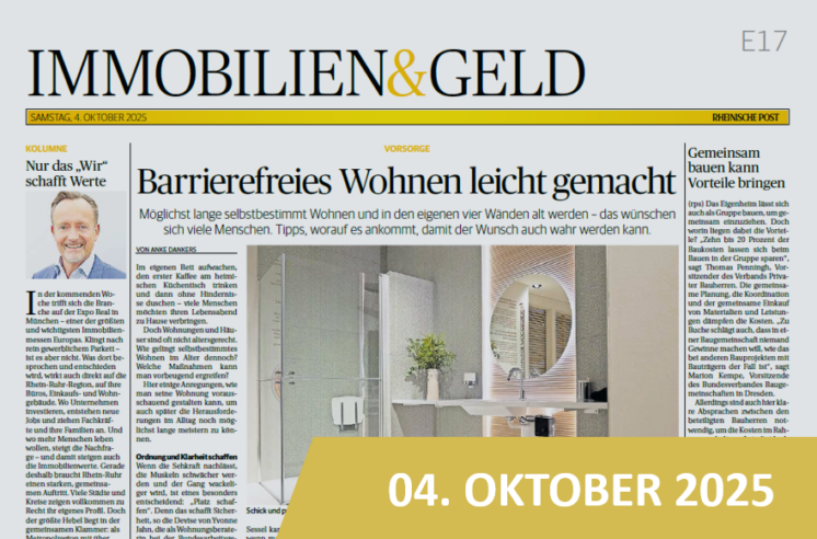 Screenshot eines Online-Artikels der 'Rheinischen Post'